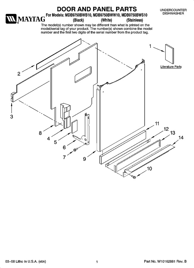 Diagram for MDB9750BWW10