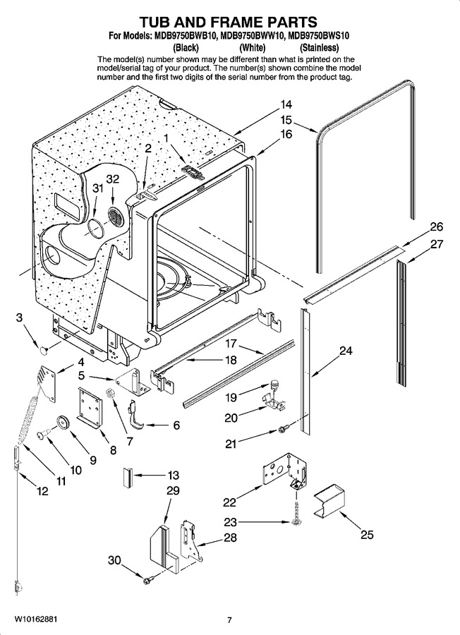 Diagram for MDB9750BWS10