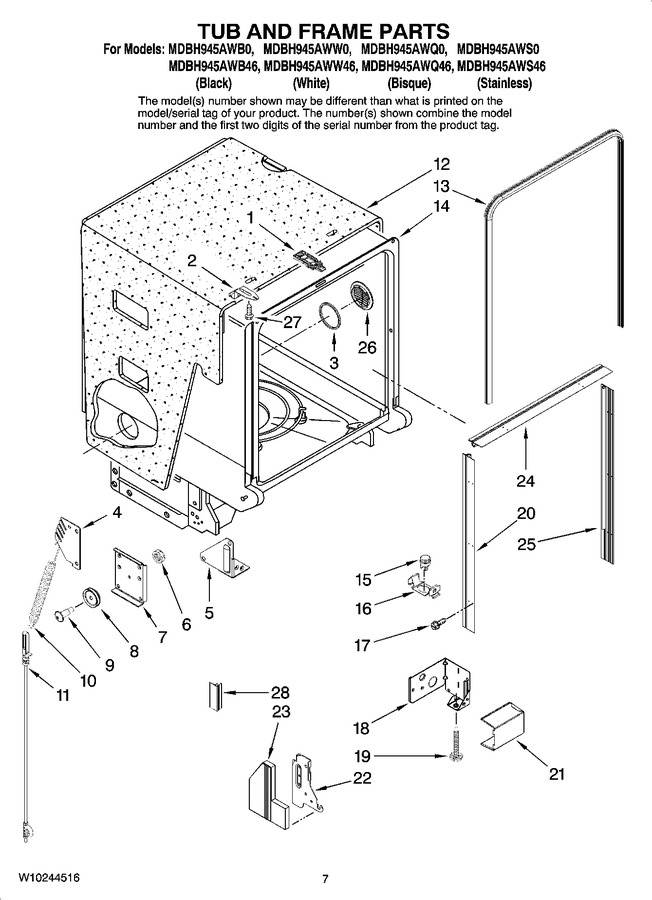 Diagram for MDBH945AWW46