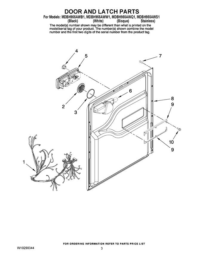 Diagram for MDBH955AWW1