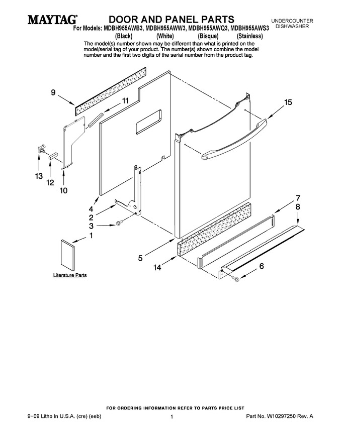 Diagram for MDBH955AWS3