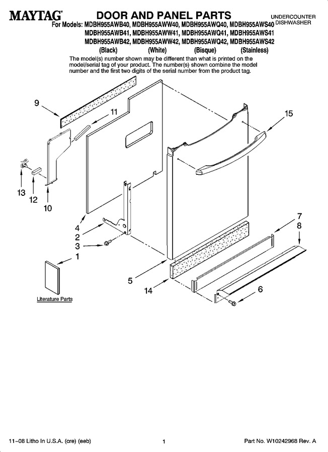 Diagram for MDBH955AWB42