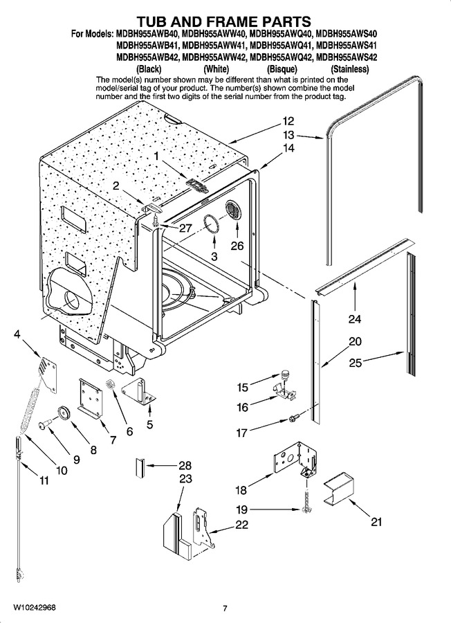 Diagram for MDBH955AWB42