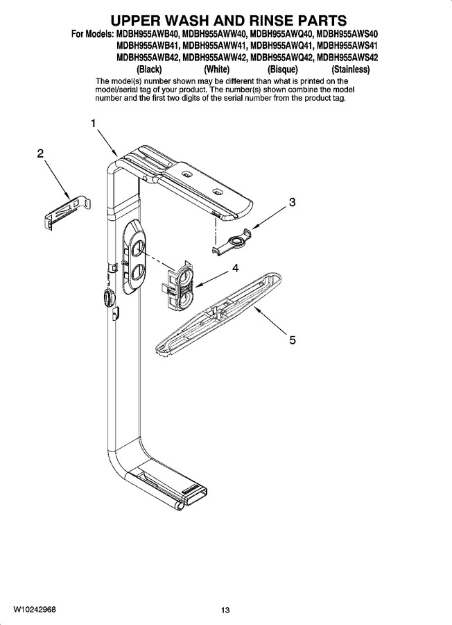 Diagram for MDBH955AWQ41