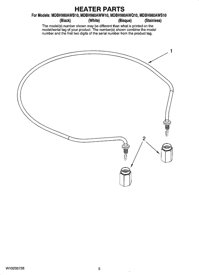 Diagram for MDBH980AWW10