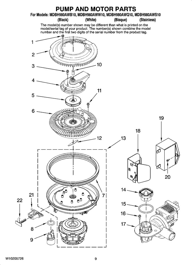 Diagram for MDBH980AWQ10