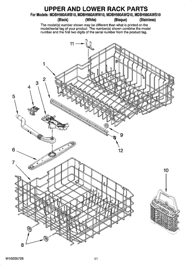 Diagram for MDBH980AWW10