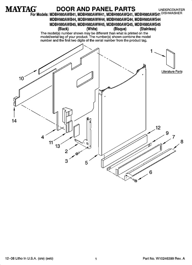 Diagram for MDBH980AWS41