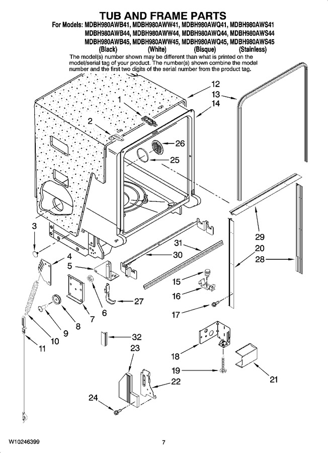 Diagram for MDBH980AWQ44