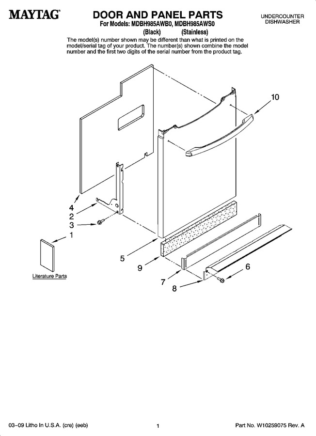 Diagram for MDBH985AWB0