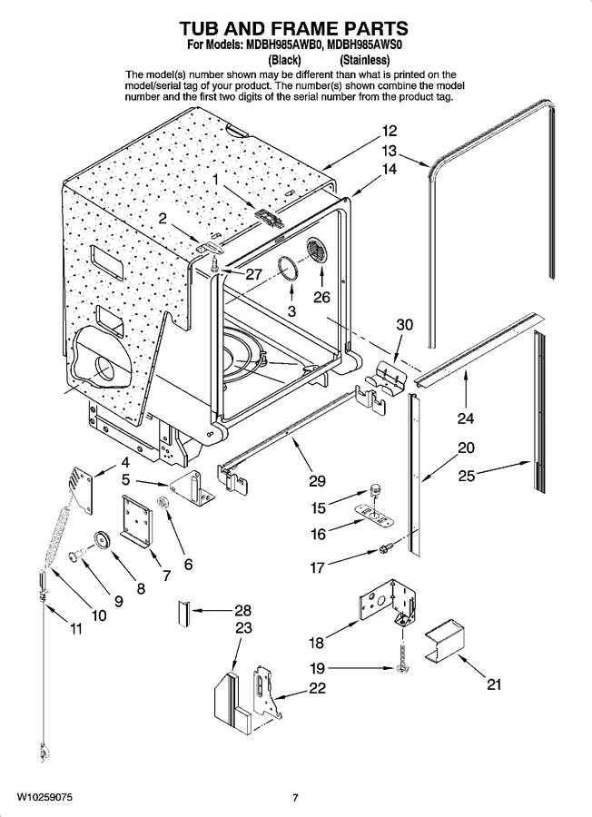 Diagram for MDBH985AWS0