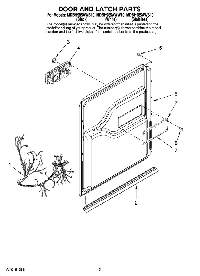 Diagram for MDBH985AWW10