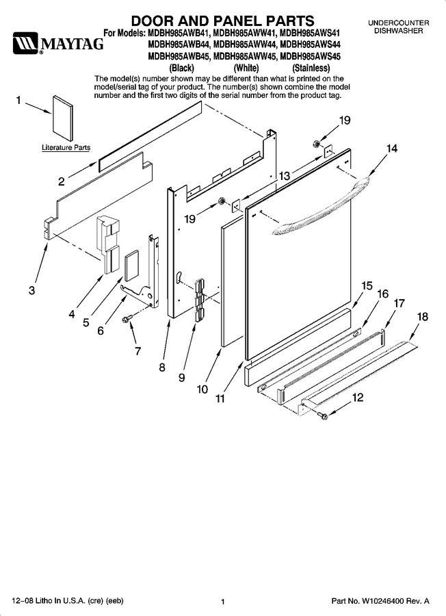 Diagram for MDBH985AWB45