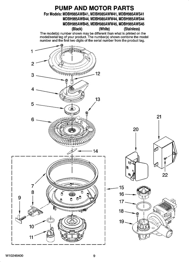 Diagram for MDBH985AWW45