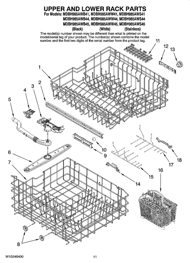 Diagram for MDBH985AWW45