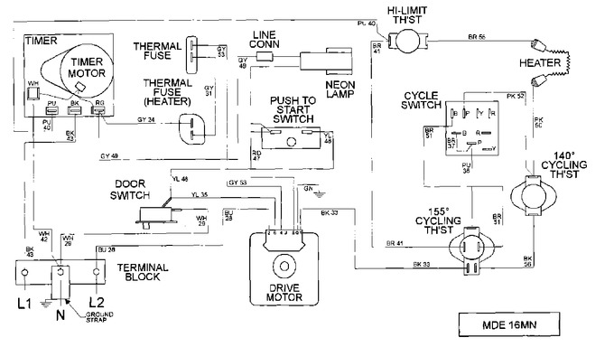 Diagram for MDE16MNAYW