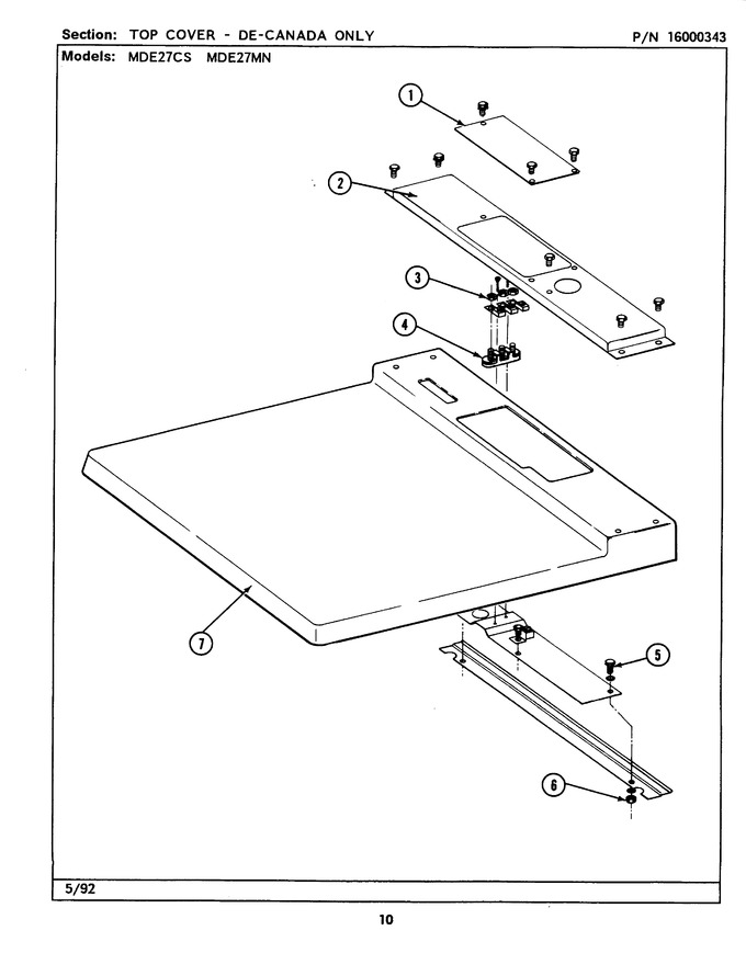 Diagram for MDE27MNAFW