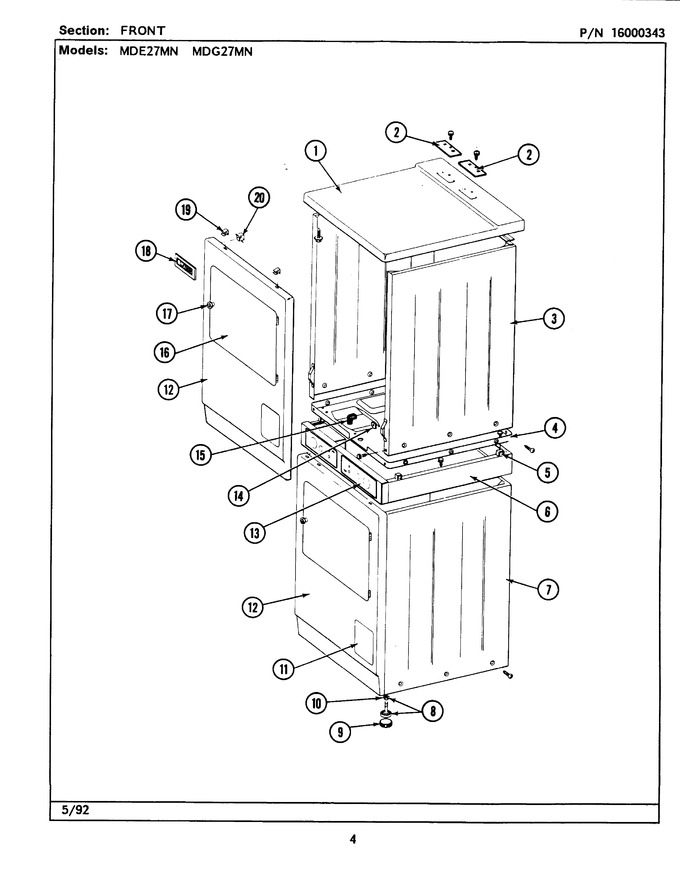 Diagram for MDE27MNAGW