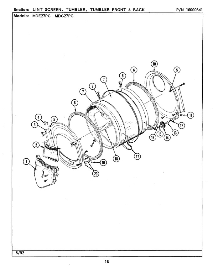 Diagram for MDE27PCADL