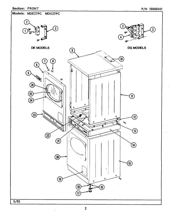 Diagram for MDE27PCADW