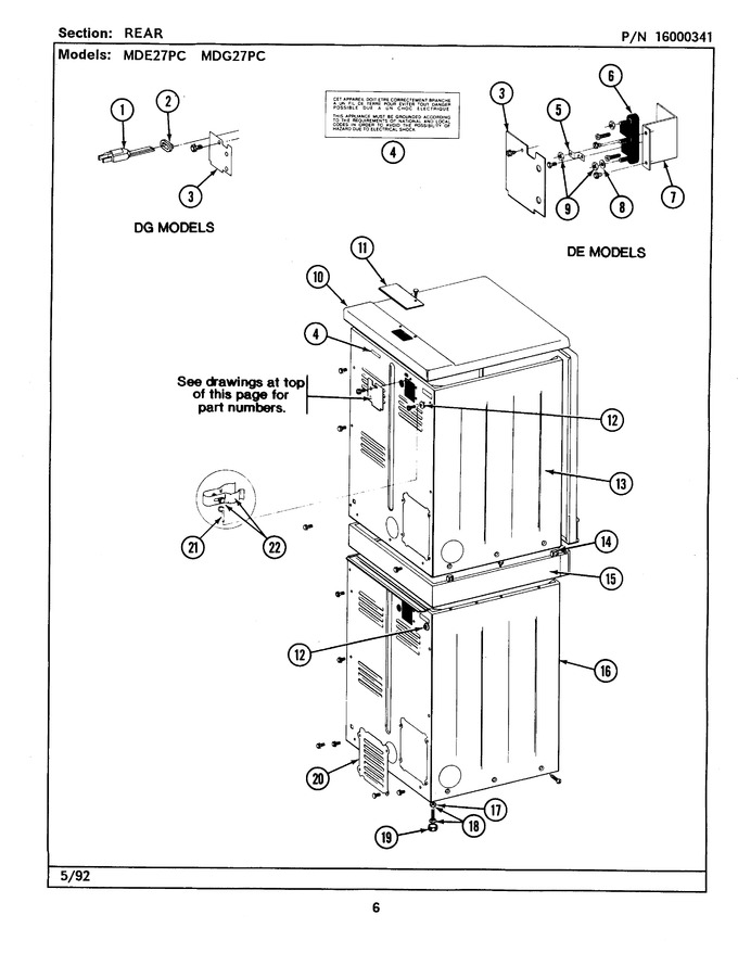 Diagram for MDE27PCADW