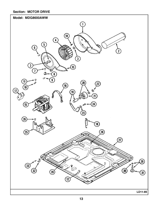 Diagram for MDG8600AWW