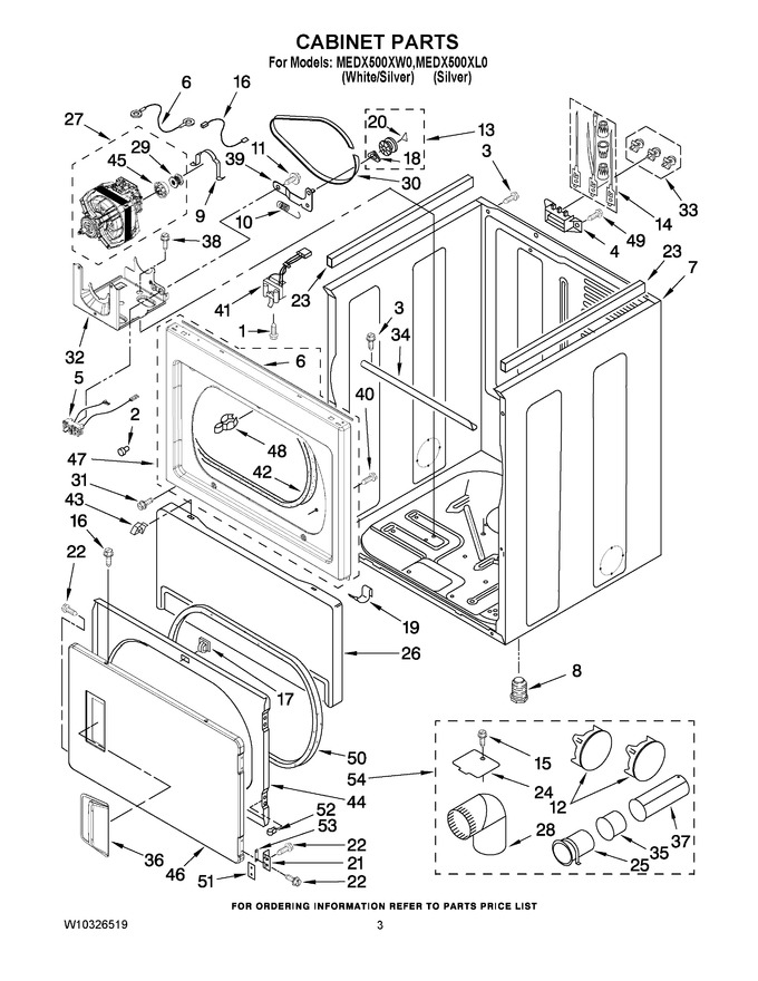 Diagram for MEDX500XW0