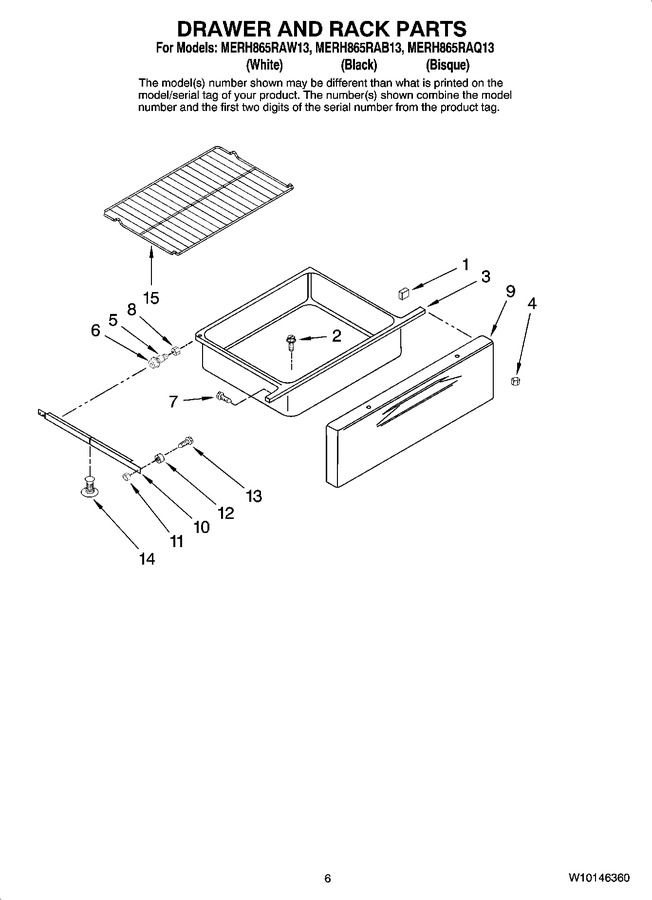 Diagram for MERH865RAW13