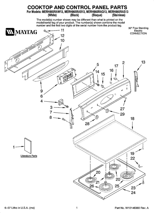 Diagram for MERH865RAS13