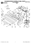 Diagram for 01 - Washer/dryer Control Panel Parts