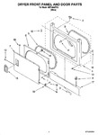 Diagram for 02 - Dryer Front Panel And Door Parts