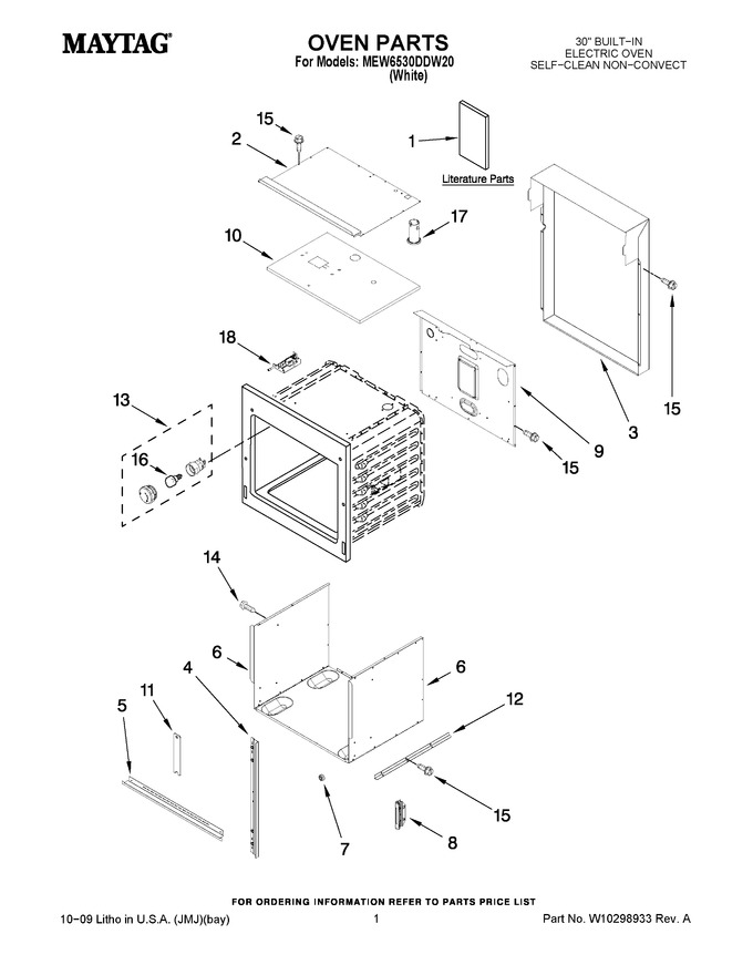 Diagram for MEW6530DDW20