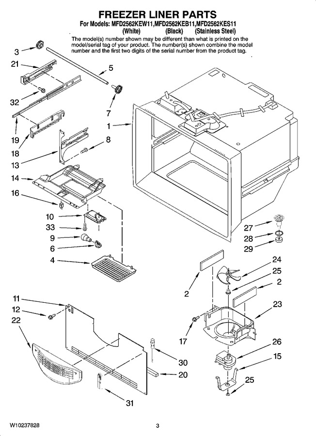 Diagram for MFD2562KES11