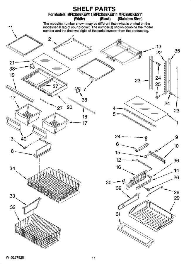 Diagram for MFD2562KES11