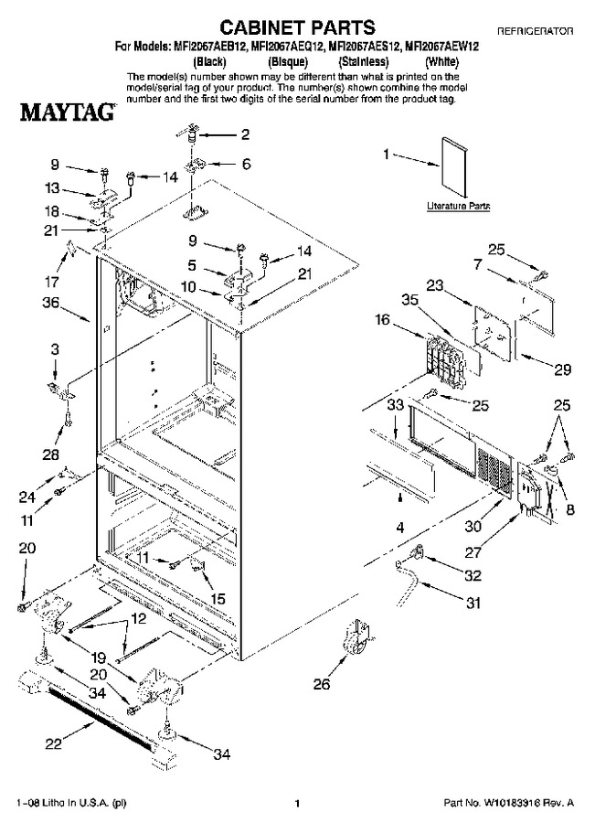 Diagram for MFI2067AEW12