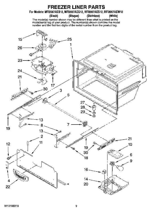 Diagram for MFI2067AEW12