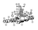 Diagram for 08 - Bearings & Trunnion Assy. (series 10)
