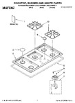 Diagram for 01 - Cooktop, Burner And Grate Parts