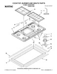 Diagram for 01 - Cooktop, Burner And Grate Parts