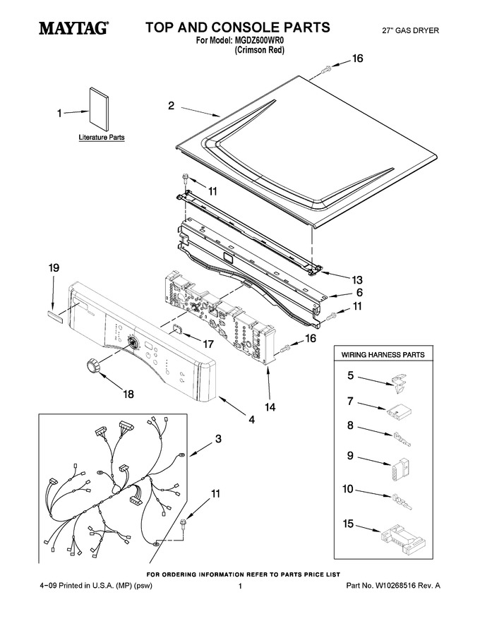 Diagram for MGDZ600WR0