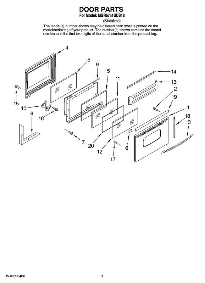 Diagram for MGR5751BDS18