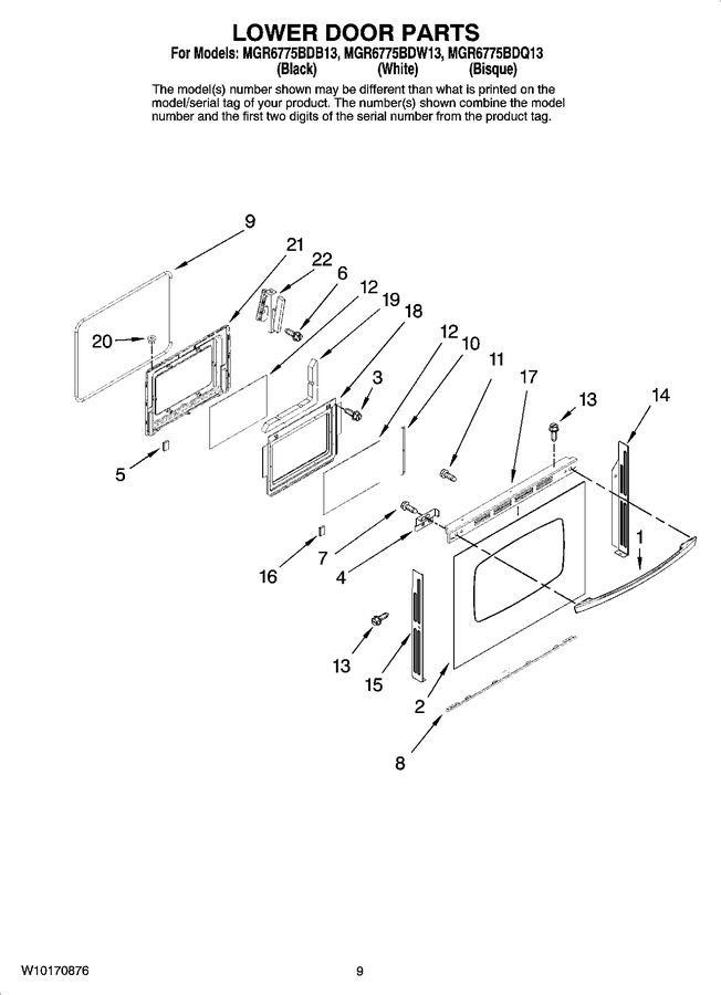 Diagram for MGR6775BDW13