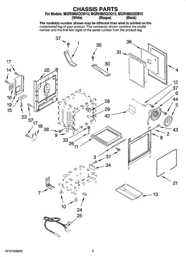 Diagram for MGRH865QDW10