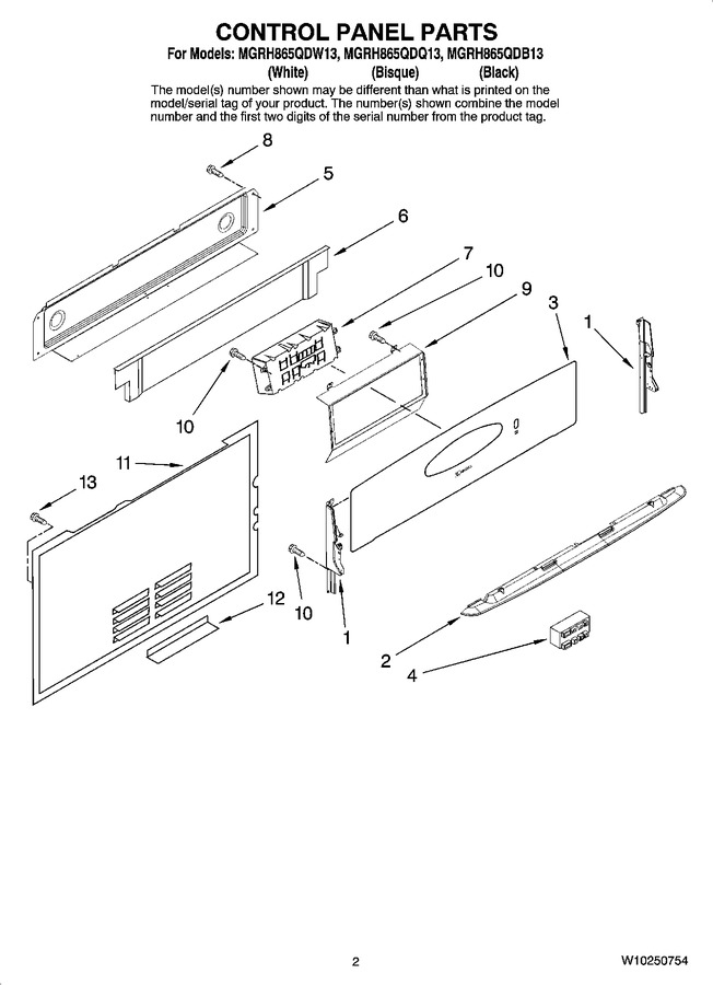 Diagram for MGRH865QDW13