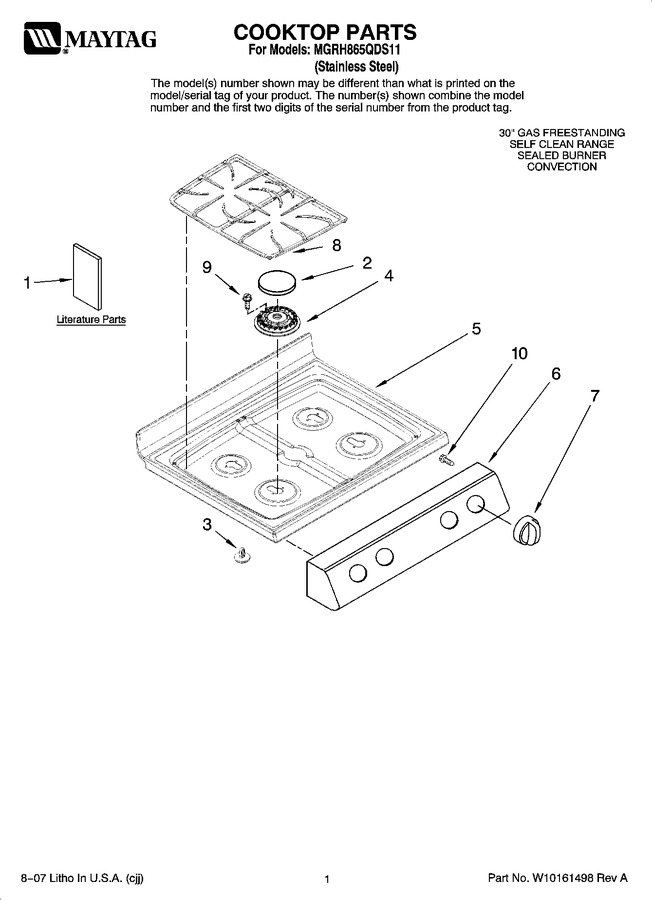 Diagram for MGRH865QDS11