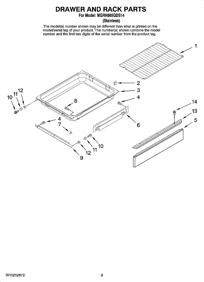 Diagram for MGRH865QDS14