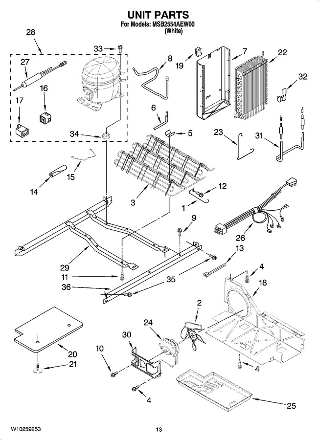 Diagram for MSB2554AEW00