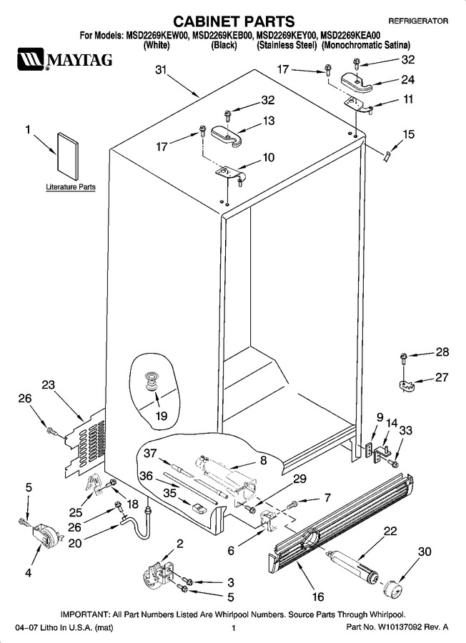 Diagram for MSD2269KEA00