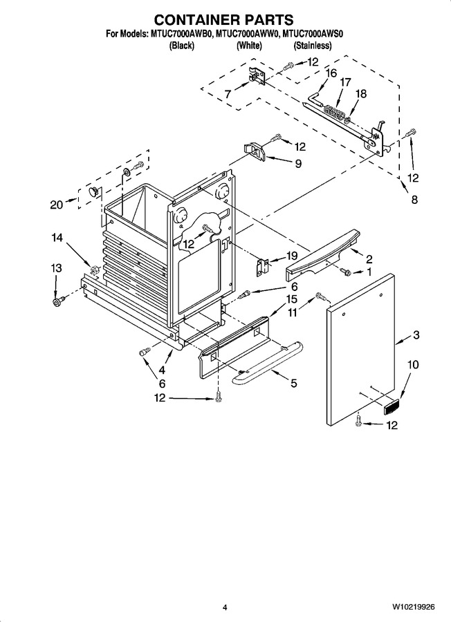 Diagram for MTUC7000AWS0