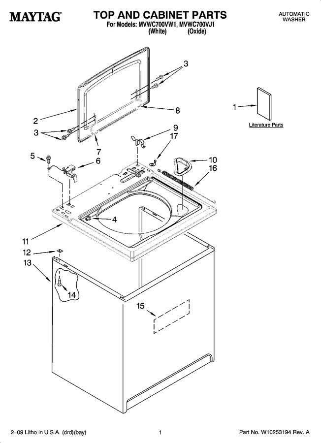 Diagram for MVWC700VW1
